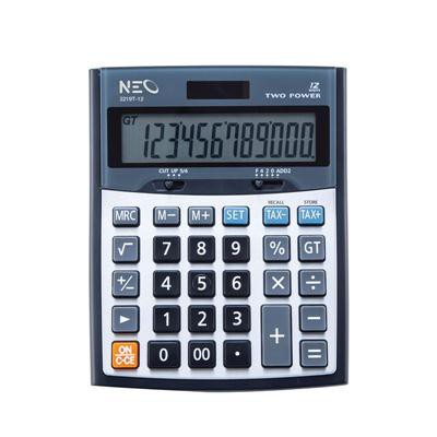 เครื่องคิดเลข 12 หลัก NEO จอ LED  สีเงิน นีโอ 2219T-12 ขนาดสินค้า (กว้าง x ยาว x หนา) 18.6 x 14.8 x 