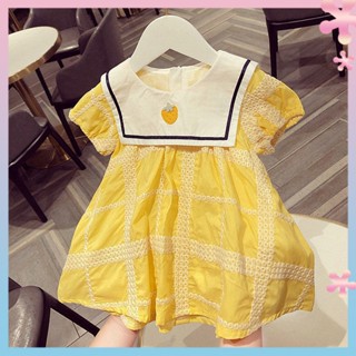 Childrens dress summer 2023 new Korean style womens cotton short-sleeved princess dress infant dress