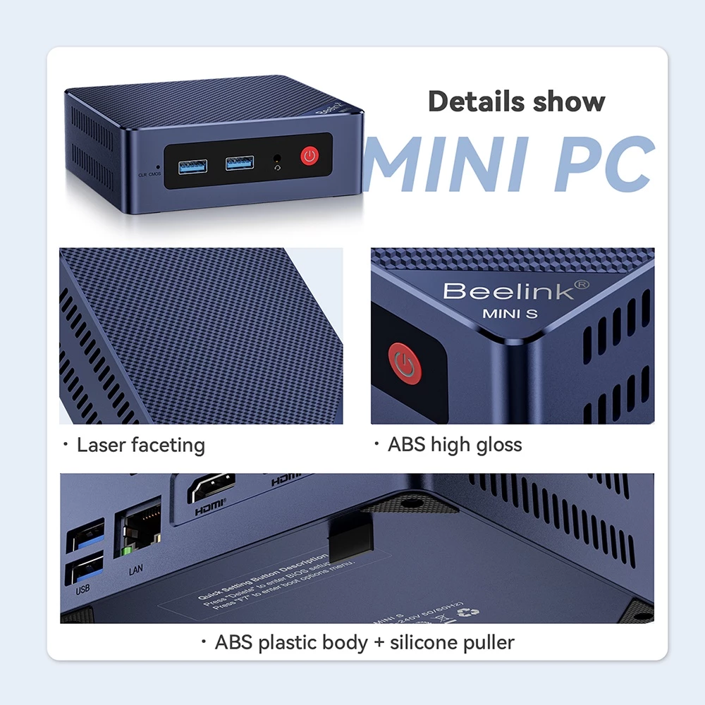 Beelink MINI S12 Pro/S13 Intel N100/N150 Mini PC Windows 11 thumbnail 5