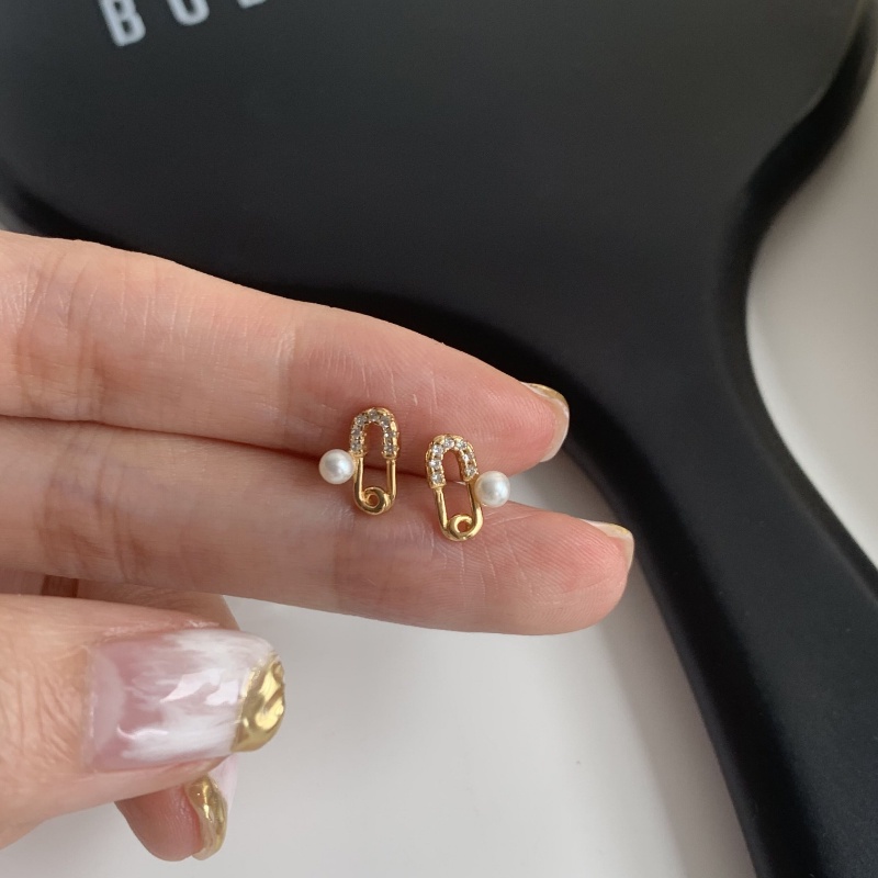 ต่างหูมุก ขนาดเล็ก ไม่ต้องเจาะหู แบบเรียบง่าย - รูปที่ 5