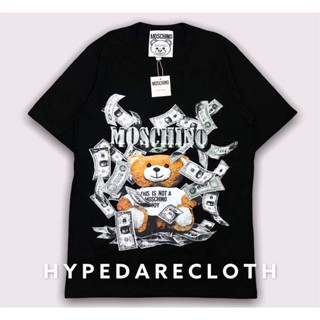 Moschino TEDDY BEAR เสื้อยืด สีดํา นําเข้า ของแท้_02