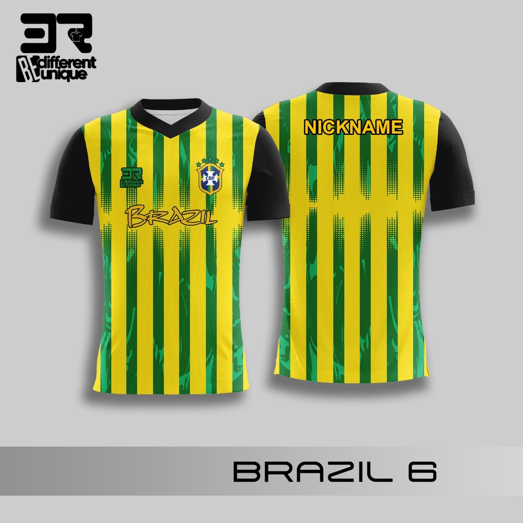 [ จัดส่งแบบขาย ] BRAZIL WORLD FOOTBALL JERSEY 6 DB - / FOOTBALL JERSEY / FOOTBALL JERSEY / FOOTBALL 