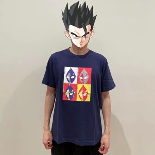 Wu5s /Uniqlo Uniqlo Ultraman Heroes เสื้อยืดแขนสั้นสีด ํา 438340!_02