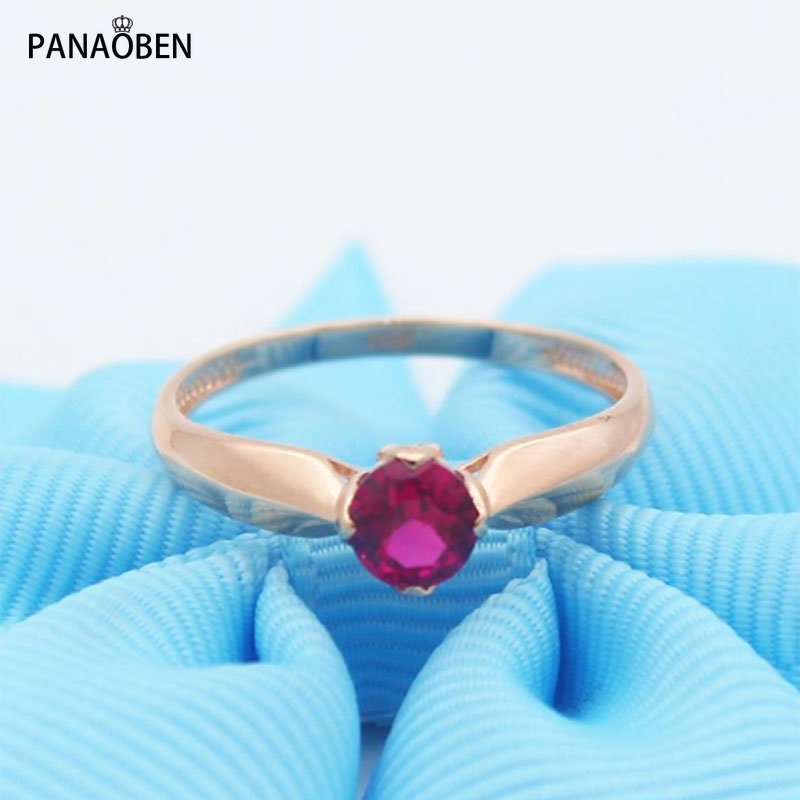 PANAOBEN ♥ เครื่องประดับ แหวนชุบทอง 14k ประดับคริสตัล สีม่วง หรูหรา ของแท้ สําหรับผู้หญิง 585 แหวนทองครึ่งสลึง แหวนแฟชั่น คริสต์มาส แหวนทอง แหวนคู่ แหวนผู้ชาย