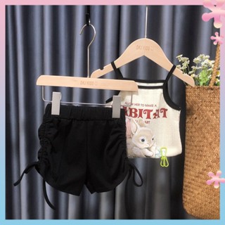 Girls camisole suit summer one-year-old baby girl summer clothes Korean style two-piece suit baby Summer clothes shorts trendy