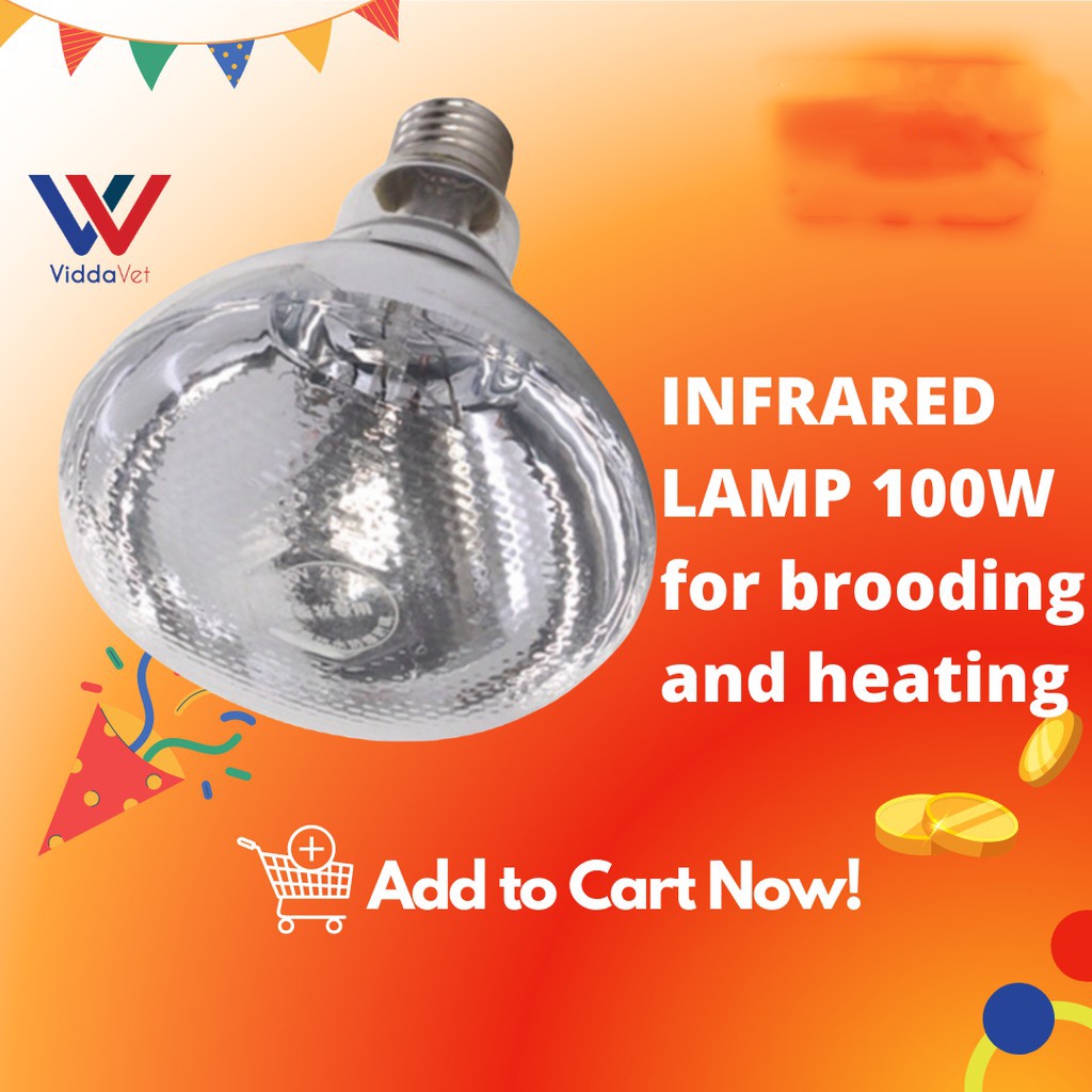 Viddavet-brooder หลอดไฟความร้อน 100 วัตต์ สําหรับสัตว์