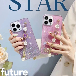 เคสโทรศัพท์มือถือ ประดับมุก และเพชร แวววาว พร้อมสายคล้องมือ สําหรับ OPPO RMX2001 RMX2040 RMX2189 RMX3201 RMX2002 RMX3151 RMX3085 RMX3081 RMX3063 RMX3061