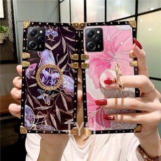 เคสโทรศัพท์มือถือ กันกระแทก ลายผีเสื้อ ขนาดใหญ่ สีชมพู พร้อมแหวนขาตั้ง สําหรับ xiaomi POCO X5 Pro x5pro