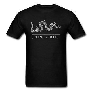 men tshirt Join Or Die 2022 Unique s T-shirt Black T Shirt Cotton Cartoon Snake American Revolutionary War Sym_02