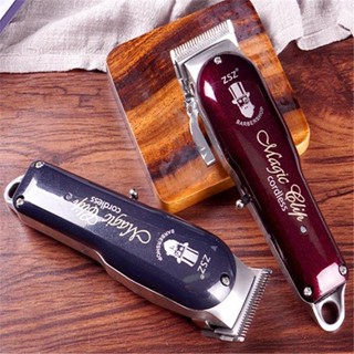 Zsz F52 กรรไกรตัดผมไฟฟ้า มืออาชีพ 100-240v สีแดงเข้ม สีน้ําเงิน