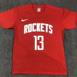 เสื้อยืด พิมพ์ลายจรวด NBA James Harden Houston สําหรับผู้ชาย