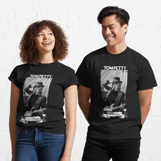 เสื้อแขนสั้น เสื้อไม่ต้องรีด เสื้อยืดแขนสั้น เสื้อยืดไม่ต้องรีด NEW Tom Petty Free Fallin BLACK Classic T-Shirt 821722