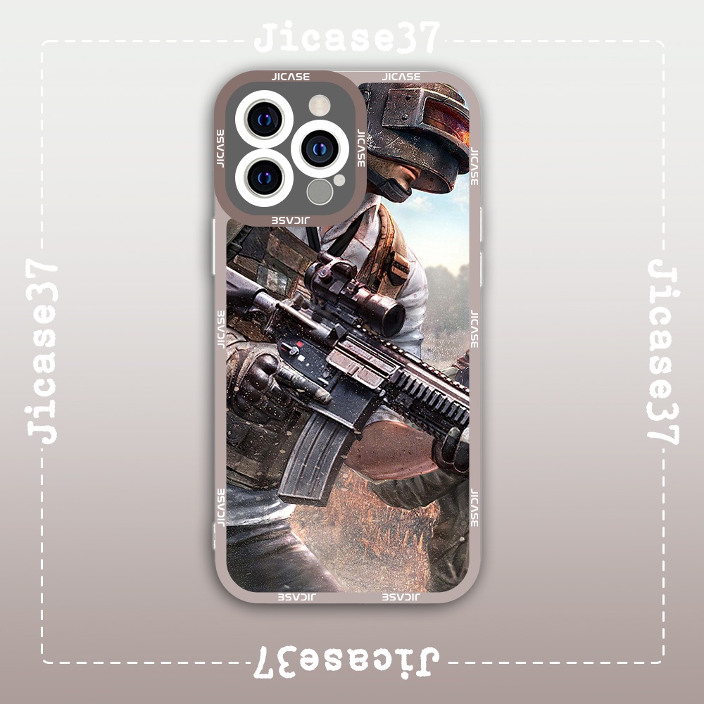Jicase Playerunknowns Battlegrounds PUBG Game FPS Square Edge iphone Case