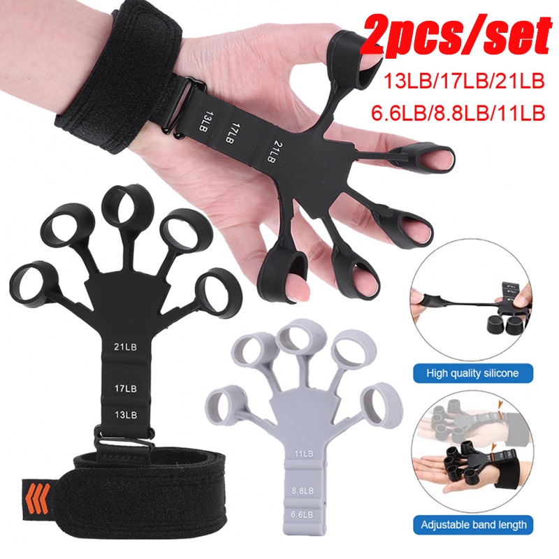 2 ชิ้น gripster ซิลิโคนนุ่ม finger gripper การฝึกนิ้ว / ตัวขยายนิ้ว  / เครื่องมือฝึกกีฬา hand grip exercise ฟิตเนส สําหรับทุกวัย