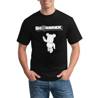 เสื้อยืดสีขาว คอกลมใส่สบายๆเสื้อยืดลําลอง พิมพ์ลาย Bearbrick สไตล์ญี่ปุ่น สําหรับผู้ชายcartoon&lt;iV_05