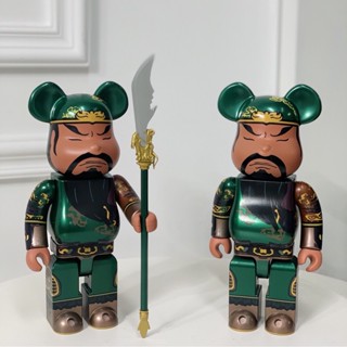 Bearbrick 400% - ฟิกเกอร์ Guan Yu Green Dragon Crescent Blade ABS Be@rbrick ขนาด 28 ซม. สําหรับเก็บสะสม ของขวัญ SG2