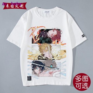 Anime Demon Slayer T-Shirt Kitchen Door Short sleeves male and female ghost out_08