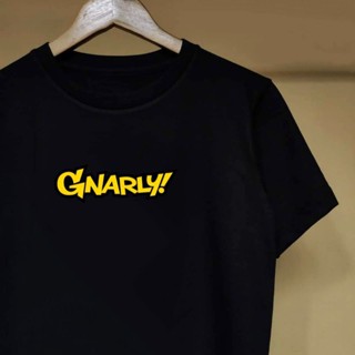 เสื้อแฟชั่นผญ - เสื้อยืดคําสั่ง GNARLY /คุณภาพสูง/UNISEX COD