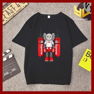 &lt;YL Vogue&gt; 【Kaws Bearbrick】/Oversize/Couple/Plus Size/Baju/Unisex/TShirt Perempuan/T-Shirt Lelaki/Couple/Cotton_05