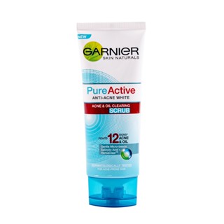 SCRUB การ์นิเย่เพียวมัลติแอคชั่นสครับ100มล.ผลิตภัณฑ์ดูแลผิวหน้าGARNIER MULTI-ACTION PURE 100ML