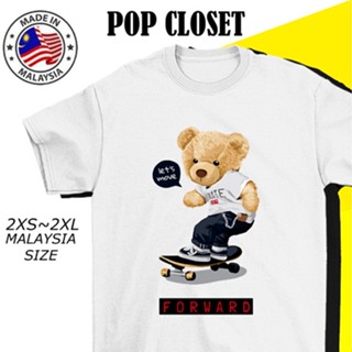 TEDDY BEAR TSHIRT CARTOON T SHIRT SHORT SLEEVES CUTE T-SHIRT WOMAN MAN 100% COTTON FASHION KOREAN TOP READY STOCK_02