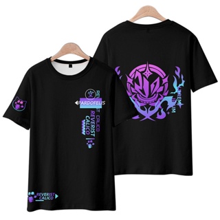 2022 New Anime Honkai Impact 3 Pardofelis T Shirt Japanese Anime Mens Loose Womens Casual 3D Printing Short Sleev_02