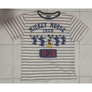 เสื้อยืด ลายทาง Mickey Mouse ลิขสิทธิ์ Disney ไซส์M อก40 ของแท้100%