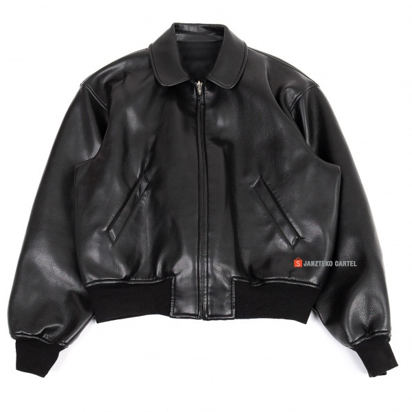 Hitam Jnk x LODI - ขนาดใหญ่ Crop Top Bomber แจ็คเก็ตสําหรับผู้หญิงผู้ชายสบายๆ Unisex กึ่งสังเคราะห์หนังวัสดุ Viena หนังพรีเมี่ยมแจ็คเก็ตแบรนด์เดิมสไตล์เกาหลีเสื้อโบราณสีดําจัมโบ้หลวมขนาดใหญ่ Sweatshrit ธรรมดา Vintage Elegant สีดํา ใหม่ ใหม่
