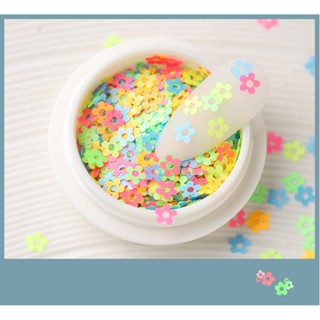 SKU-00447 กลิตเตอร์ดอกไม้สีนีออนคละสี