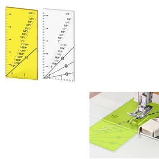 ไม้บรรทัดวัดตะเข็บ อะคริลิคใส สีเหลือง สําหรับจักรเย็บผ้า
