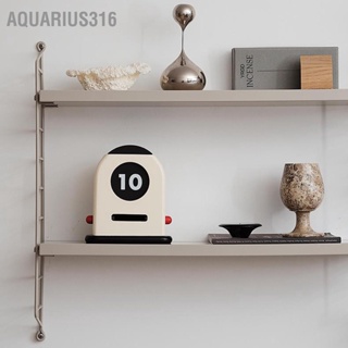  Aquarius316 ไม้แผ่นปฏิทินตั้งโต๊ะวินเทจถาวรวันที่ปฏิทินสำหรับตกแต่งบ้านสำนักงานตกแต่งวันหยุดของขวัญ