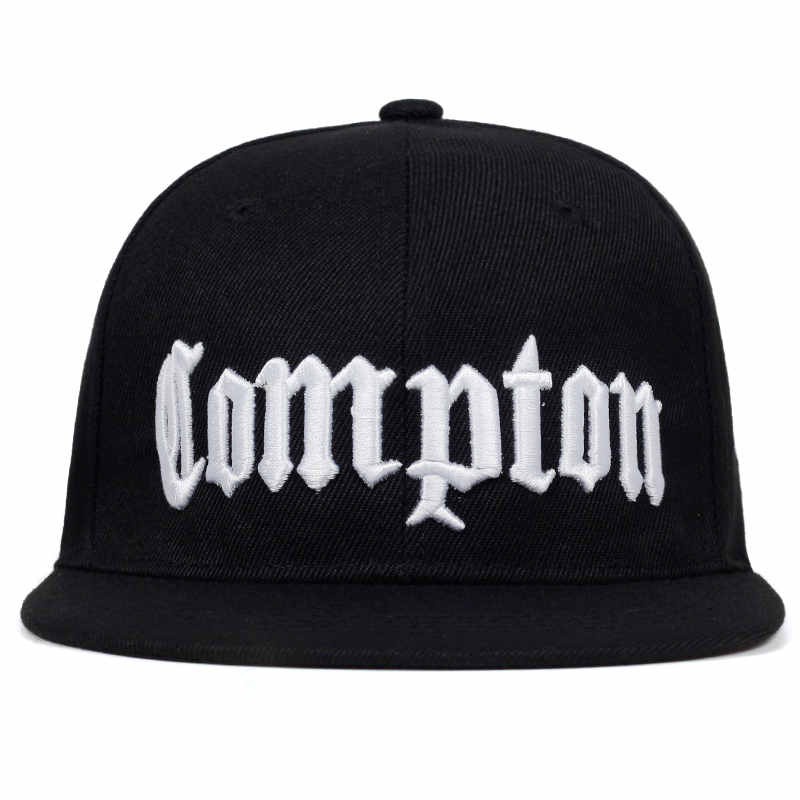 หมวกเบสบอล หมวกแก๊ป พิมพ์ลายตัวอักษร COMPTON แนวสตรีทแดนซ์ Gangster สไตล์ฮิปฮอป สําหรับผู้ชาย และผู้หญิง