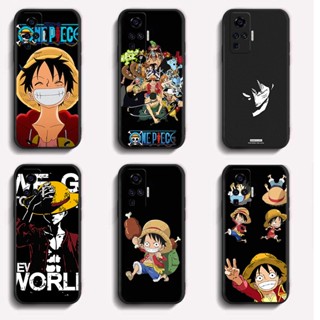 เคส Vivo X50 Pro X7 X9 Plus เคสโทรศัพท์ One Piece สีดํา ซิลิโคนนิ่ม เคสโทรศัพท์