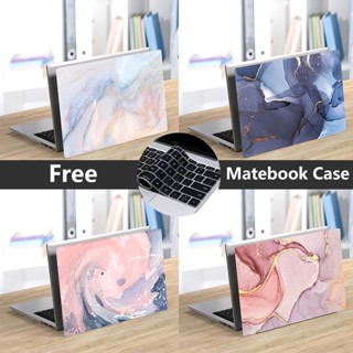 Marble Hard Print Laptop case  Huawei Matebook 14s 13s D14 D15 14 2021 Protect Cover accessories Free keyboard cover D1CJ