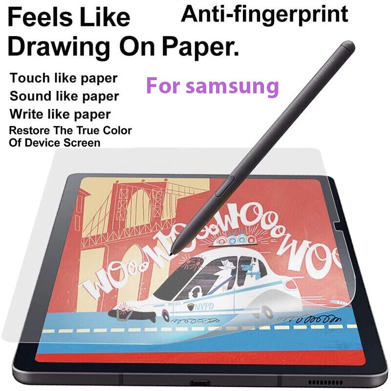 กระดาษกันรอยหน้าจอ สําหรับ Samsung Galaxy Tab S6 S7 S8 A S5e 10.1 10.5 นิ้ว