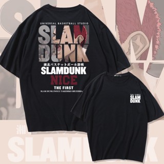 เสื้อยืดแขนสั้น ผ้าฝ้ายแท้ พิมพ์ลายอนิเมะ SLAM Dunk SLAM Sakuragi ทรงหลวม แฟชั่นฤดูร้อน สไตล์สตรีท สําหรับผู้ชาย