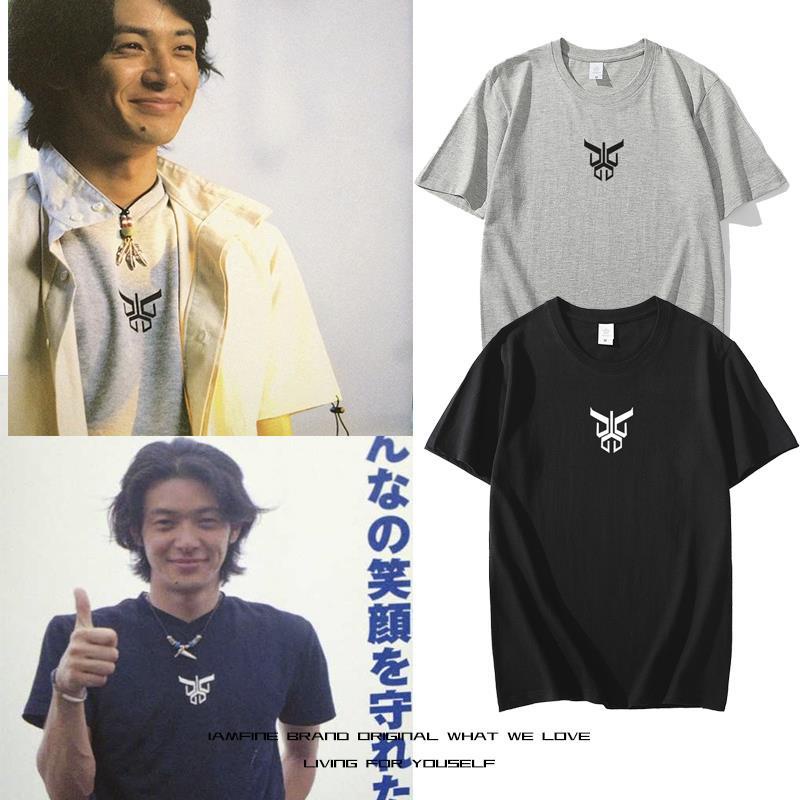 ▼Kamen Rider Wudai Yusuke เสื้อยืดสไตล์เดียวกันที่ว่างเปล่าฉันสวมหน้ากาก Superman Guja kuuga จักรพรรดิแขนสั้นขี่เส_02