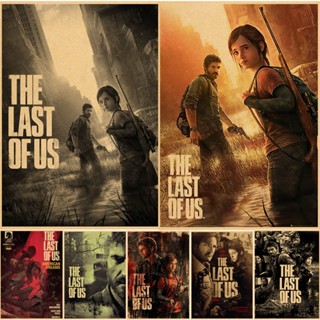 สติกเกอร์โปสเตอร์กระดาษคราฟท์ พิมพ์ลาย Kawaii The Last of Us สไตล์วินเทจ คุณภาพสูง สําหรับตกแต่งผนัง บาร์ คาเฟ่