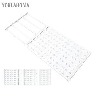  YOklahoma ชั้นวางตู้เสื้อผ้าแบบขยายได้ประหยัดพื้นที่หมัดฟรีความจุแบริ่งที่แข็งแกร่งตู้เสื้อผ้าแบ่งเสื้อผ้าสำหรับบ้าน