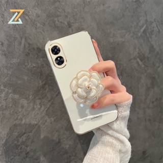 Zymello เคส Infinix Smart 5 Infinix Smart 6 Infinix Hot 10 Play Infinix Hot 11 Play เคสโทรศัพท์ซิลิโคน 6D ดอกไม้มุกหรูหราแฟชั่น