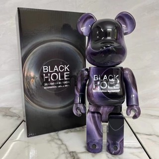 Bearbrick ฟิกเกอร์ Bearbrick Black Hole 400% 28 ซม. คุณภาพสูง ของเล่นสะสม