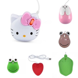 เมาส์แบบมีสาย USB ขนาดเล็ก ลายการ์ตูนสัตว์ 15 สไตล์ สําหรับคอมพิวเตอร์ แล็ปท็อป PC