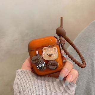 เคสหูฟัง ลายหมีน่ารัก DIY สําหรับ airpods 1 2 pro 3 case cover กันกระแทก