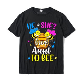 Lyzh เสื้อยืดลําลอง ผ้าฝ้าย แขนสั้น พิมพ์ลาย He Or She Great Aunt To Bee Ex Reveal สําหรับผู้ชาย