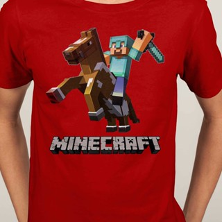 เกม Minecraft เสื้อยืดคอกลมแขนสั้นผู้ชาย | เสื้อยืด ชุดลำลอง | เสื้อยืดผู้ชาย | แฟชั่นลำลองและเรียบง่าย | เสื้อยืดกีฬา