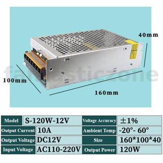 พาวเวอร์ซัพพลาย 110-220AC 12V