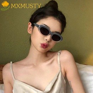 Mxmusty แว่นตากันแดด ทรงวงรี หรูหรา สไตล์ฮิปฮอป สําหรับผู้หญิง