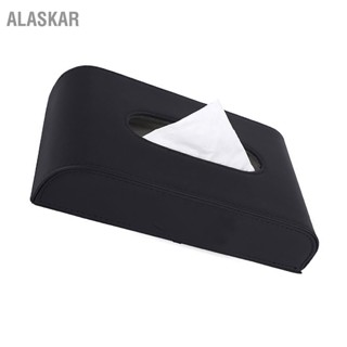 ALASKAR กล่องกระดาษทิชชู่รถยนต์หนังเทียม Magnetic Open Napkin Holder Tissue Case Replacement for Ford Car