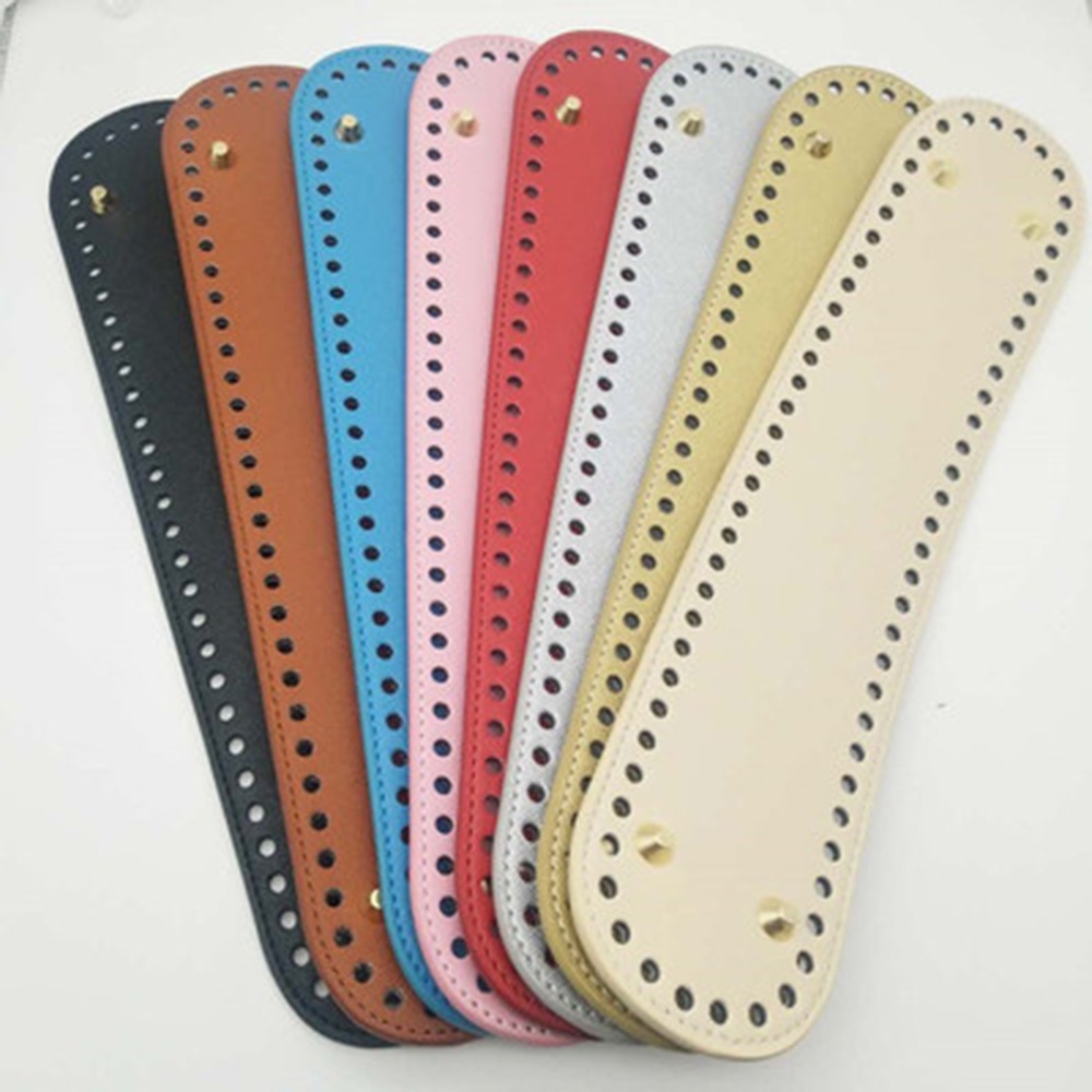 ใหม่หนังรูปไข่ยาว อุปกรณ์เสริมฐานกระเป๋าถัก DIY สําหรับกระเป๋าถือและ Crossbody