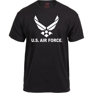 Zghtx5 [พร้อมส่ง] เสื้อยืดแขนสั้น พิมพ์ลายโลโก้ Air Force Wing Usaf สีดํา พลัสไซซ์ ของขวัญวันเกิด สําหรับผู้ชาย XS-6XL